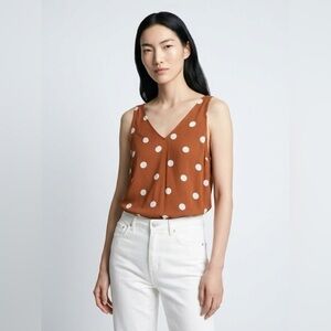 Old Navy Polka Dot V-Neck Camisole in Rust Brown - New With Tag